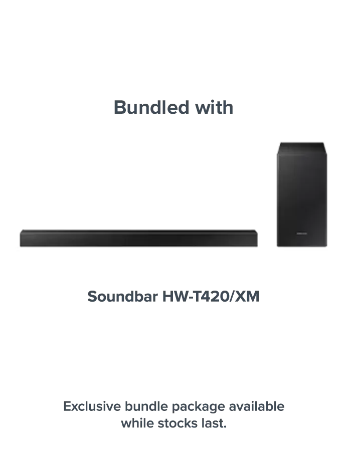 Maxis samsung 65" NEO QLED TV with Soundbar Side