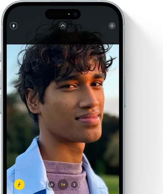 iPhone 15 showing potrait picture mode