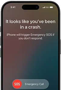 Showing the user's GPS location and messaging via Satellite feature on iPhone 16 Pro
