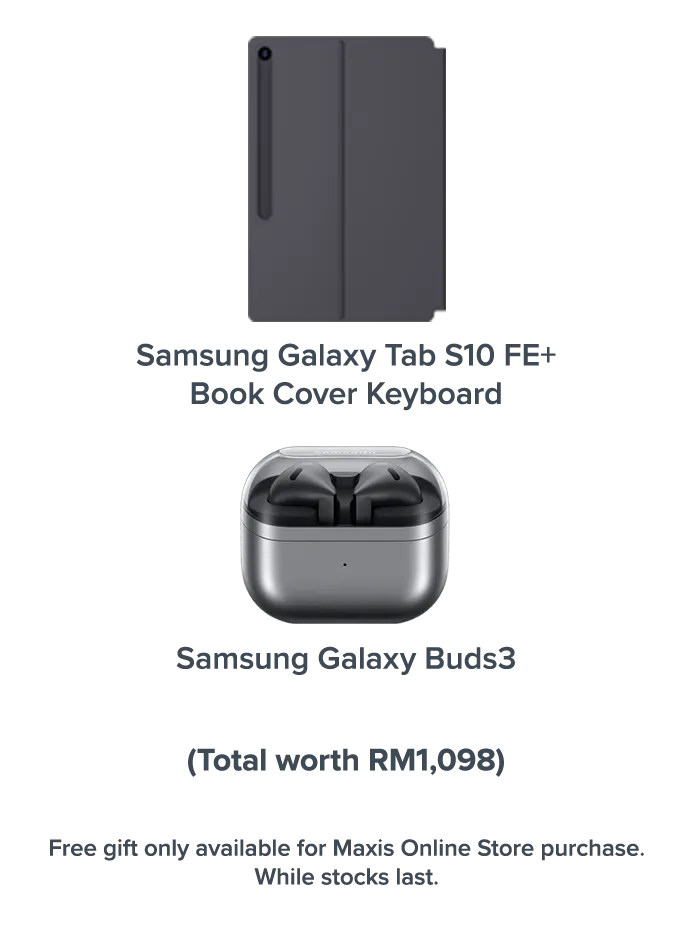 Maxis Samsung Galaxy Tab S10 FE+ 5G Side